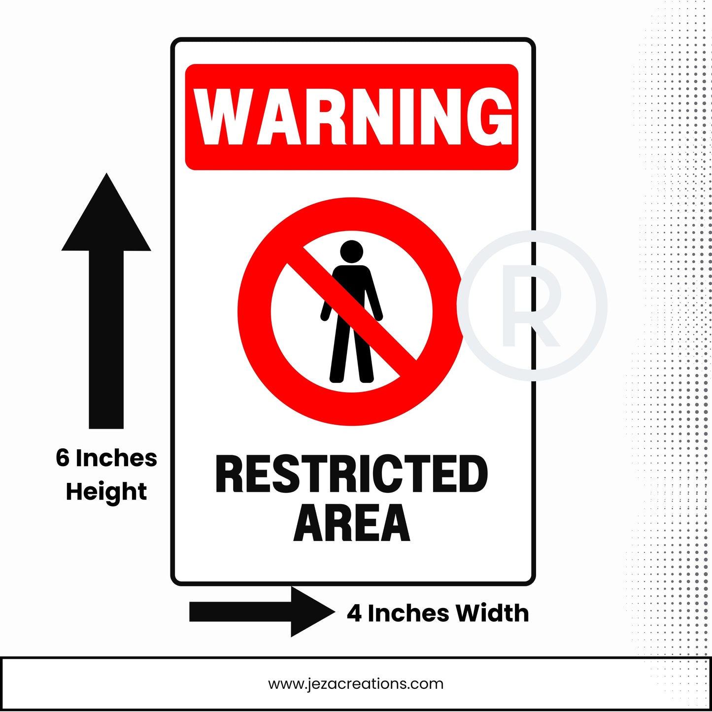 Sunboard Signage - Restricted Area